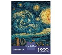 Jigsaw 1000 Pieces for Teenagers Seattle Skyline Starry Night Art Jigsaw for Adults Hands-on Game Difficult Challenge Difficult And Challenge 70x50cm/1000pcs