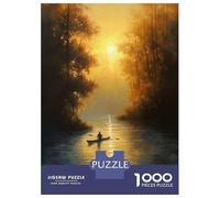 Jigsaw 1000 Pieces for Teenagers Serene Kayak Journey Jigsaws for Adults Brain Teaser Game Pattern Assembly Birthday And Unique Gifts 52x38cm/1000pcs