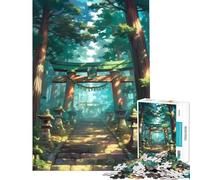 Jigsaw 1000 Pieces for Teenagers Shrine Forest Path for Educational Game Challenge Toy Relax Games Analysis And Logic Great Gifts And Toys (Size 38x26cm)