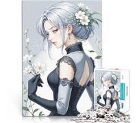 jigsaw 1000 pieces for teenagers Silver-Haired Beauty in Gothic Lace Analyse und Logik Geschenkideen75x50cm