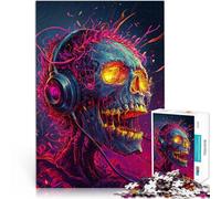 jigsaw 1000 pieces for teenagers Skeleton listening to music Educational Family Game 50x75cm unique challenge game for ages 14+