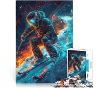 jigsaw 1000 pieces for teenagers Skiing Digital Art Anspruchsvoll, aber lustig und humorvoll tolles Geschenk75x50cm