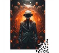 Jigsaw 1000 Pieces for Teenagers Space Odyssey Helmeted Figure in Suit Puzzle for Adults Toy Wall Decor But Fun And Humorous Unique Gifts for Birthday And Christmas 38x26cm/1000pcs