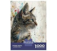 Jigsaw 1000 Pieces for Teenagers Splattered Whiskers Jigsaws for Adults Brain Teaser Game Pattern Assembly Birthday And Unique Gifts 38x26cm/1000pcs