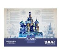 Jigsaw 1000 Pieces for Teenagers St. Basil's Cathedral Print Puzzles for Adults Hands-on Game Enhance Memory Birthday And Unique Gifts 52x38cm/1000pcs