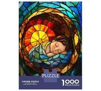 Jigsaw 1000 Pieces for Teenagers Stained Glass Baby Jigsaws for Adults Relax Games Birthday Present Unique Gifts for Birthday And Christmas 38x26cm/1000pcs