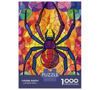 Jigsaw 1000 Pieces for Teenagers Stained Glass Spider Web Puzzle for Adults Relaxing Games Presents for Women for Is Ideal As A Gift 70x50cm/1000pcs