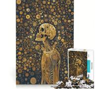 Jigsaw 1000 Pieces for Teenagers Staring Beyond Skull Art, Impossible Game, Difficult Challenge, Gifts for Friends And Family 38x26cm
