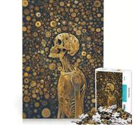 Jigsaw 1000 Pieces for Teenagers Staring Beyond Skull Art, Impossible Game, Difficult Challenge, Gifts for Friends And Family 50x75cm