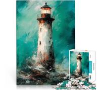 jigsaw 1000 pieces for teenagers Stormy Lighthouse Toys Educational Games Stress Relieving Birthday Present, Gifts 26x38cm
