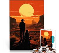 jigsaw 1000 pieces for teenagers Sunset in the Wild West Intellektuelles Spiel Wunschliste mit dem Weihnachtsmann38x26cm