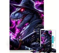 Jigsaw 1000 Pieces for Teenagers T-rex Raptor Ninja Animal Precise Edge Art Mind Training Fun Quiet Game Time Birthday Art Gift (38x52cm)