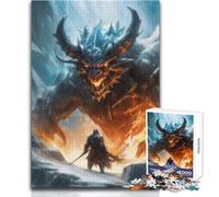 Jigsaw 1000 Pieces for Teenagers The Dragon Demon Unique Challenge Game Precision Cutting Educational Toy Size 38x26cm