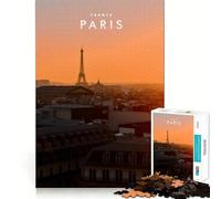 Jigsaw 1000 Pieces for Teenagers The Eiffel Tower France Precise Edge Art Mind Training Fun Quiet Game Time Birthday Art Gift (50x75cm)