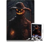 Jigsaw 1000 Pieces for Teenagers The Haunted Scarecrow Ideal for Cozy Downtime Fine Precision Die Cut Play Toy Size 38x26cm