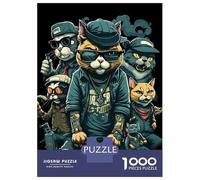 Jigsaw 1000 Pieces for Teenagers The Hip Hop Cats Puzzles for Adults Hands-on Game Enhance Memory Birthday And Unique Gifts 52x38cm/1000pcs