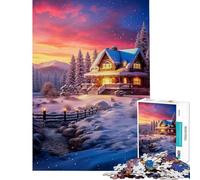 Jigsaw 1000 Pieces for Teenagers The Vintage Winter Lodge Educational Challenge Stress Reliever Educational Toy Suitable for Ages 14 And Up (38x26cm)