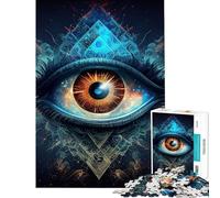 Jigsaw 1000 Pieces for Teenagers Third Eye Space Puzzle for Adults Toy Wall Decor Enhance Memory Birthday And Unique Gifts (size 50x75cm)