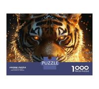 Jigsaw 1000 Pieces for Teenagers Tiger with Glowing Eyes Puzzle for Adults Toy Wall Decor But Fun And Humorous Unique Gifts for Birthday And Christmas 70x50cm/1000pcs