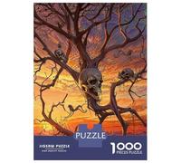 Jigsaw 1000 Pieces for Teenagers Tree Branch Skull Animals Adult Jigsaw Puzzle DIY Toys Difficult Hard Unique Gifts for Birthday And Christmas 70x50cm/1000pcs