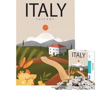 Jigsaw 1000 Pieces for Teenagers Tuscany for Educational Game Challenge Toy Brain Teaser Game Tough Challenge Secret Santa Gifts (Size 38x52cm)