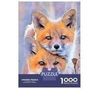 Jigsaw 1000 Pieces for Teenagers Twins Fox Jigsaws for Adults Relax Games Birthday Present Unique Gifts for Birthday And Christmas 38x26cm/1000pcs
