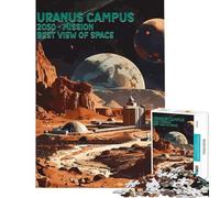 Jigsaw 1000 Pieces for Teenagers Uranus Campus Space Tour Jigsaws for Adults Family Games Pattern Assembly Birthday And Unique Gifts (Size 50x75cm)
