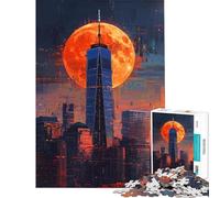 Jigsaw 1000 Pieces for Teenagers Urban Moonlit Majesty - Puzzle for Adults Toy Wall Decor Enhance Memory Birthday And Unique Gifts (size 38x26cm)