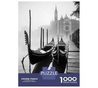 Jigsaw 1000 Pieces for Teenagers Venice Gondolas in Fog-1 Puzzle for Adults Toy Wall Decor But Fun And Humorous Unique Gifts for Birthday And Christmas 52x38cm/1000pcs