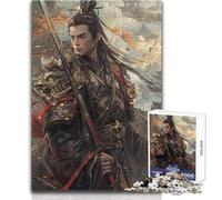 Jigsaw 1000 Pieces for Teenagers Warrior with Sword Tough Challenge Educational Game Gifts for Women Men (size 38x26cm)