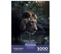 Jigsaw 1000 Pieces for Teenagers Water Drinking Lion Jigsaws for Adults Brain Teaser Game Pattern Assembly Birthday And Unique Gifts 70x50cm/1000pcs