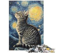 Jigsaw 1000 Pieces for Teenagers Whiskered Star Gazer Hands-on Game Perfect Decoration Educational Toy Fun Activities at Home Size 75x50cm