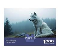 Jigsaw 1000 Pieces for Teenagers White Wolf in Misty Forest Teenager Puzzles Toy Wall Decor Presents for Women Difficult And Challenge 70x50cm/1000pcs