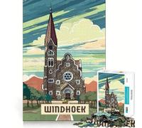 Jigsaw 1000 Pieces for Teenagers Windhoek Precise Edge Art Mind Training Fun Quiet Game Time Birthday Art Gift(38x26cm)