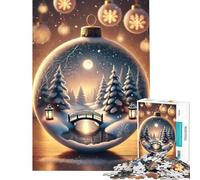 Jigsaw 1000 Pieces for Teenagers Winter Wonderland Ornament Bridge Challenging To Complete Perfect Decoration AntiStress Toys for And from 14 Years And over (38X52cm)