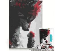 Jigsaw 1000 Pieces for Teenagers Wolf And Boy Practical Game Staycation Kill Time Unique Gifts for Birthday And Christmas 38x26cm