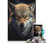 Jigsaw 1000 Pieces for Teenagers Wolf Generative AI Educational Game Interesting Stress Reduction Artists Collection Fine Art 38x26cm