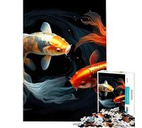 Jigsaw 1000 Pieces for Teenagers Yin And Yang Koi Fish Learning Educational Toys Relaxing Games Birthday Present Birthday Gifts (Size 50x75cm)