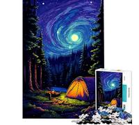 Jigsaw 1000 Pieces for Teenagers Zen Camping Pixel Art for Educational Game Challenge Toy Relax Games Analysis And Logic Great Gifts And Toys (Size 38x52cm)