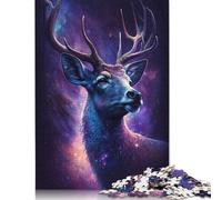 Jigsaw 1000 Pieces Galaxy Deer Puzzles Adults Difficulty Jigsaw Puzzles Education Toys Games Family Decoration 1000pcs (75x50cm)