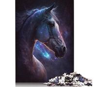 Jigsaw 1000 Pieces Galaxy Space Animal Horse Puzzles Adults Difficulty Jigsaw Puzzles Education Toys Games Family Decoration 1000pcs (75x50cm)