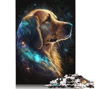 Jigsaw 1000 Pieces Galaxy Space Golden Retriever Puzzle Jigsaw Adults Puzzles Jigsaw Education Game Educational Toys Gifts Jigsaw Puzzles 1000pcs (75x50cm)