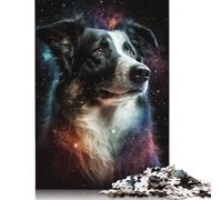 Jigsaw 1000 Pieces Galaxy Star Border Collie Puzzle Jigsaw Adults Puzzles Jigsaw Education Game Educational Toys Gifts Jigsaw Puzzles 1000pcs (75x50cm)