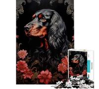 Jigsaw 1000 Pieces Gordon Setter Brain Intelligence Challenge Addictive Toys Family Games Suitable for Couples Art Work Gifts (size 38x26cm)