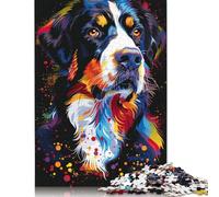 Jigsaw 1000 Pieces Greater Swiss Mountain Dog Art Puzzles Wooden Jigsaw Puzzles for Adults Difficulty Game 1000pcs (75x50cm)