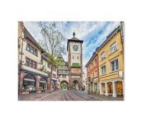 jigsaw 1000 pieces，Historic Schwabentor gate in Freiburg im Breisgau, Germany，DIY Art for Grown Ups Adults（50x70cm）-H54