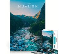 Jigsaw 1000 Pieces Hualian Taiwan Precise Cut Art Cognitive Skill Toy Leisure Time Fun Christmas Calm Gift (38x26cm)