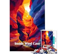 Jigsaw 1000 Pieces Inside Wind Cave National Park Art for Educational Game Challenge Toy for Educational Game Tough Challenge Gifts For Birthdays (Size 75x50cm)