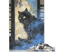 Jigsaw 1000 Pieces Japan Cat Fantasy Jigsaw Puzzles Adults Difficulty Jigsaw Puzzles Education Toys Games Family Decoration 1000pcs (75x50cm)