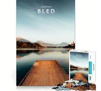 Jigsaw 1000 Pieces Lake Bled Slovenia Precise Cut Art Cognitive Skill Toy Leisure Time Fun Christmas Calm Gift (38x52cm)